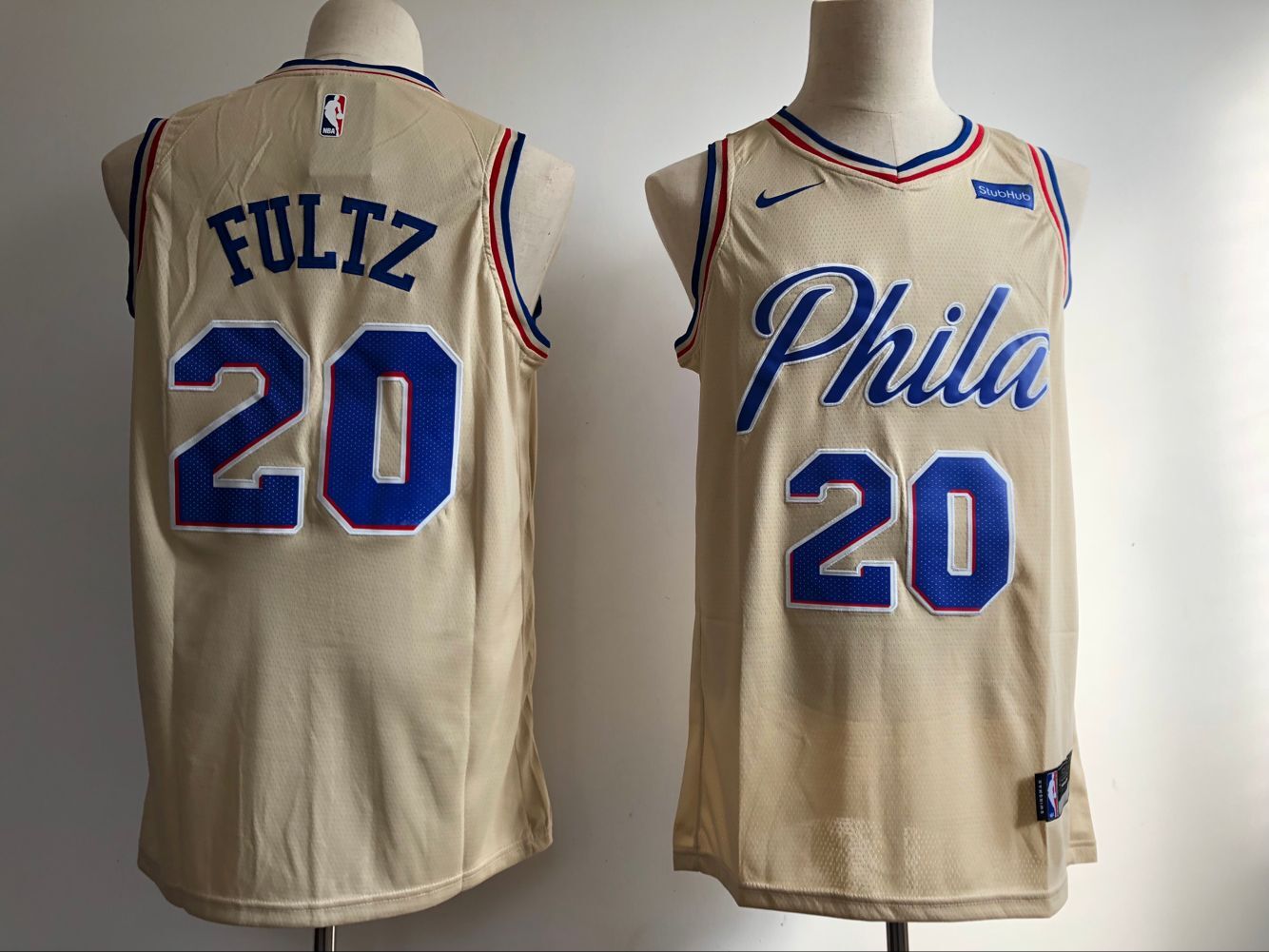 Men Philadelphia 76ers #20 Fultz Gream City Edition Game Nike NBA Jerseys